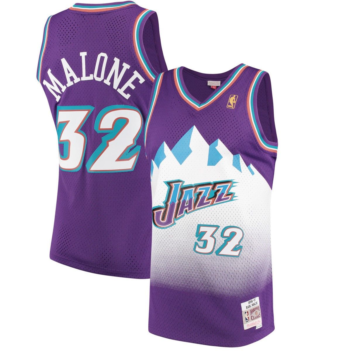 Karl Malone Utah Jazz 1996/97 Hardwood Classics Swingman Jersey Purple | Mitchell & Ness