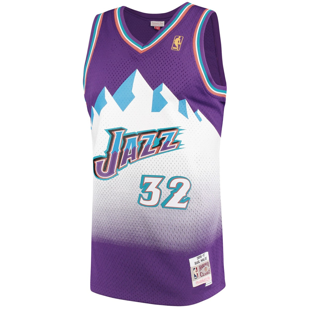 Karl Malone Utah Jazz 1996/97 Hardwood Classics Swingman Jersey Purple | Mitchell & Ness