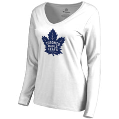 Toronto Maple Leafs Women's Primary Logo Long Sleeve T-Shirt - White - NHL 2770428