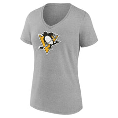 Pittsburgh Penguins Women's Primary Logo T-Shirt - Ash - NHL 2770543