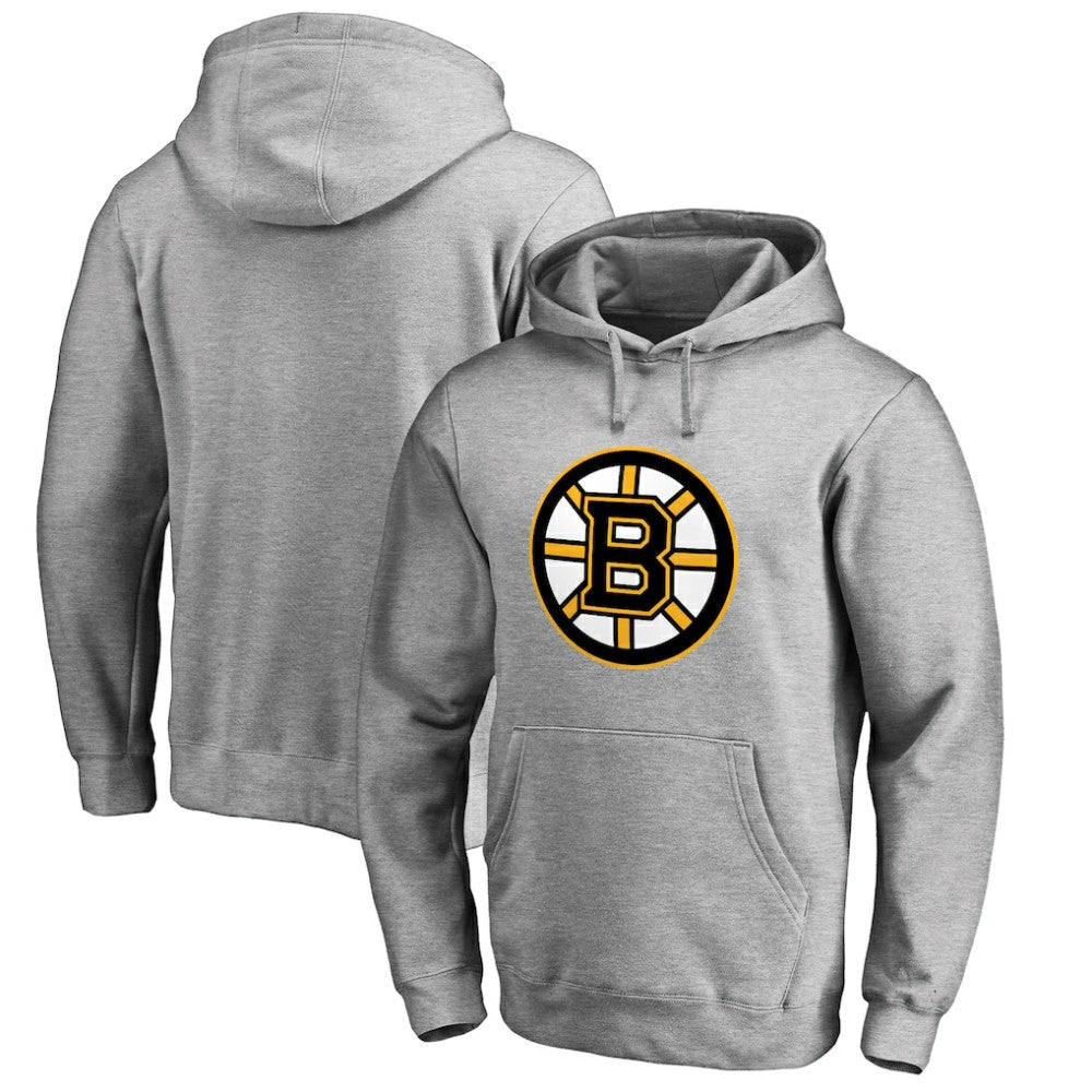 Boston Bruins Primary Logo Pullover Hoodie II - Heather Gray - NHL 2770644