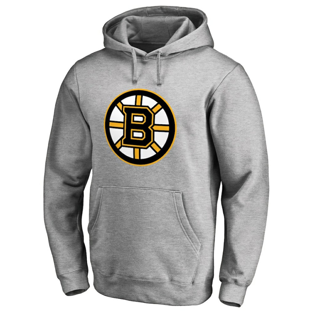 Boston Bruins Primary Logo Pullover Hoodie II - Heather Gray - NHL 2770644