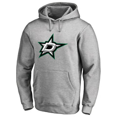 Dallas Stars Primary Team Logo Fleece Fitted Pullover Hoodie - Heather Gray - NHL 2770647