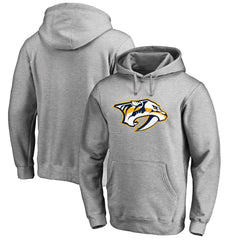 Nashville Predators Primary Team Logo Fleece Fitted Pullover Hoodie - Heather Gray - NHL 2770651