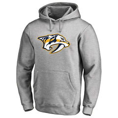 Nashville Predators Primary Team Logo Fleece Fitted Pullover Hoodie - Heather Gray - NHL 2770651