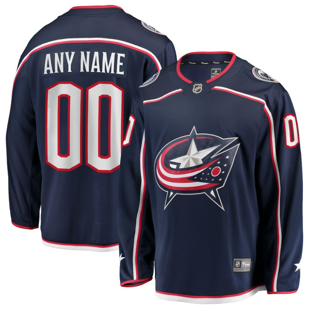 Columbus Blue Jackets Fanatics Home Breakaway Custom Jersey - Navy - NHL 2791495