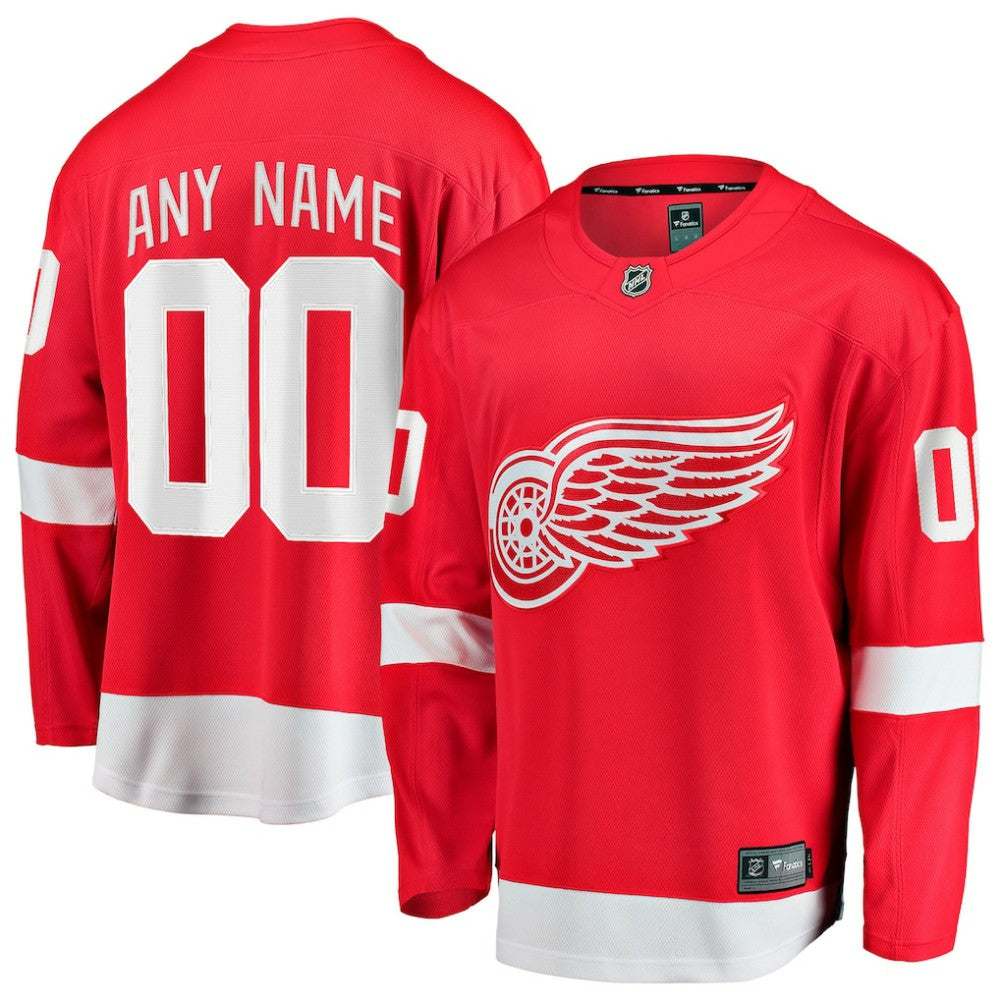 Detroit Red Wings Fanatics Home Breakaway Custom Jersey - Red - NHL 2791497