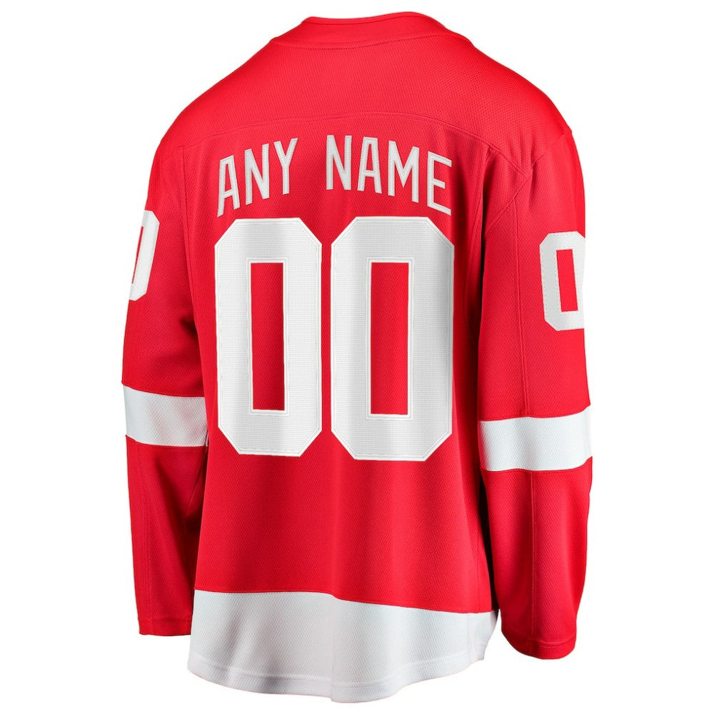 Detroit Red Wings Fanatics Home Breakaway Custom Jersey - Red - NHL 2791497