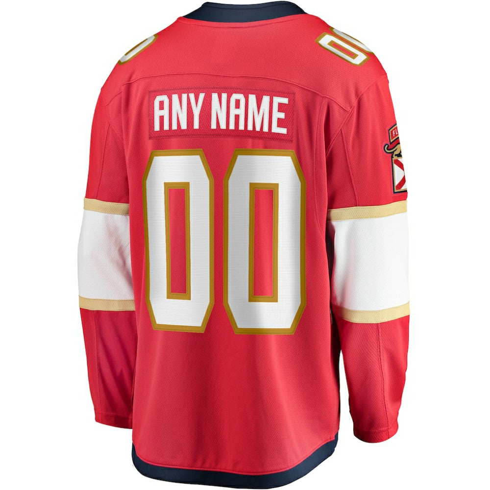 Florida Panthers Fanatics Home Breakaway Custom Jersey - Red - NHL 2791499