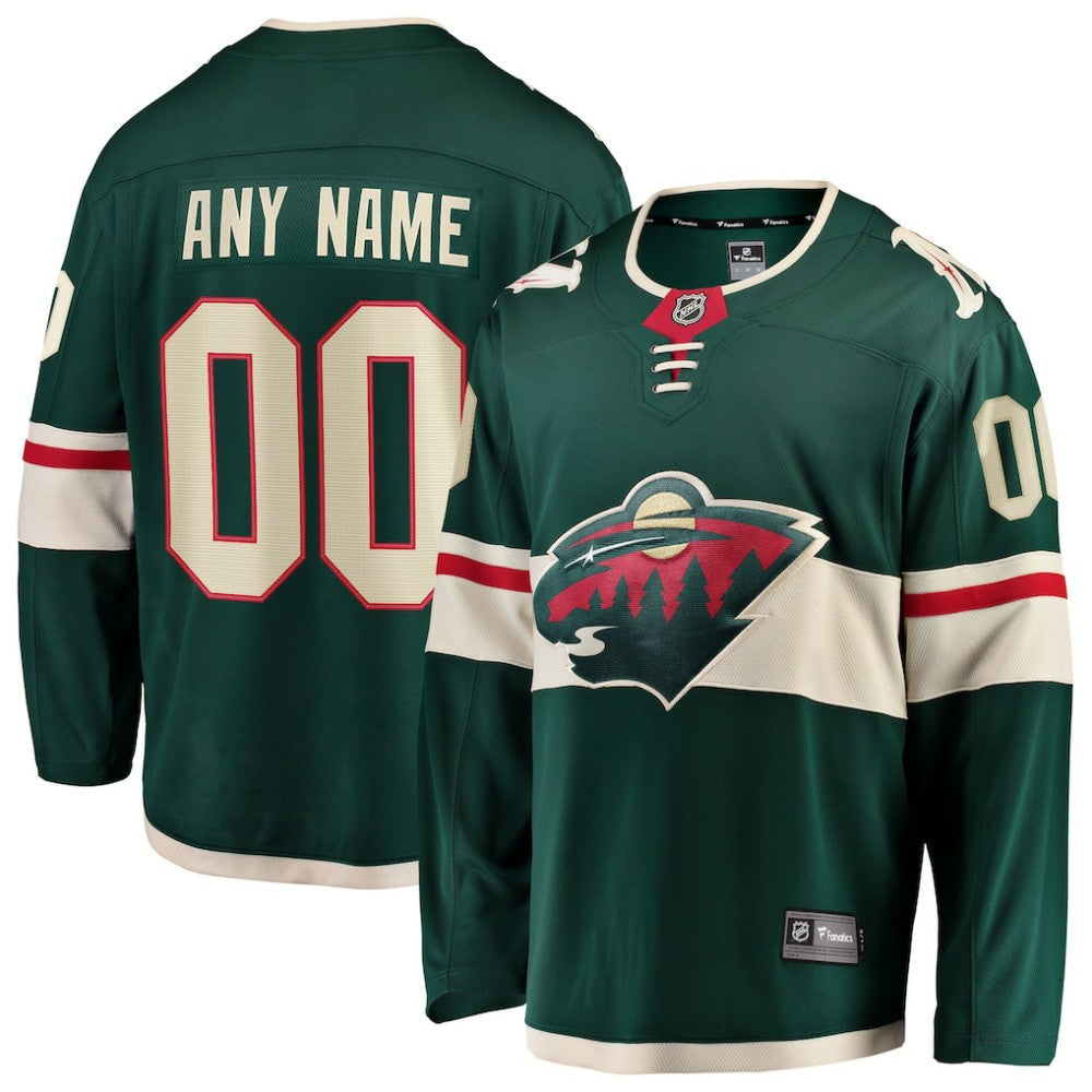Minnesota Wild Fanatics Home Breakaway Custom Jersey - Green - NHL 2791501