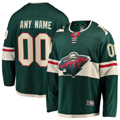 Minnesota Wild Fanatics Home Breakaway Custom Jersey - Green - NHL 2791501