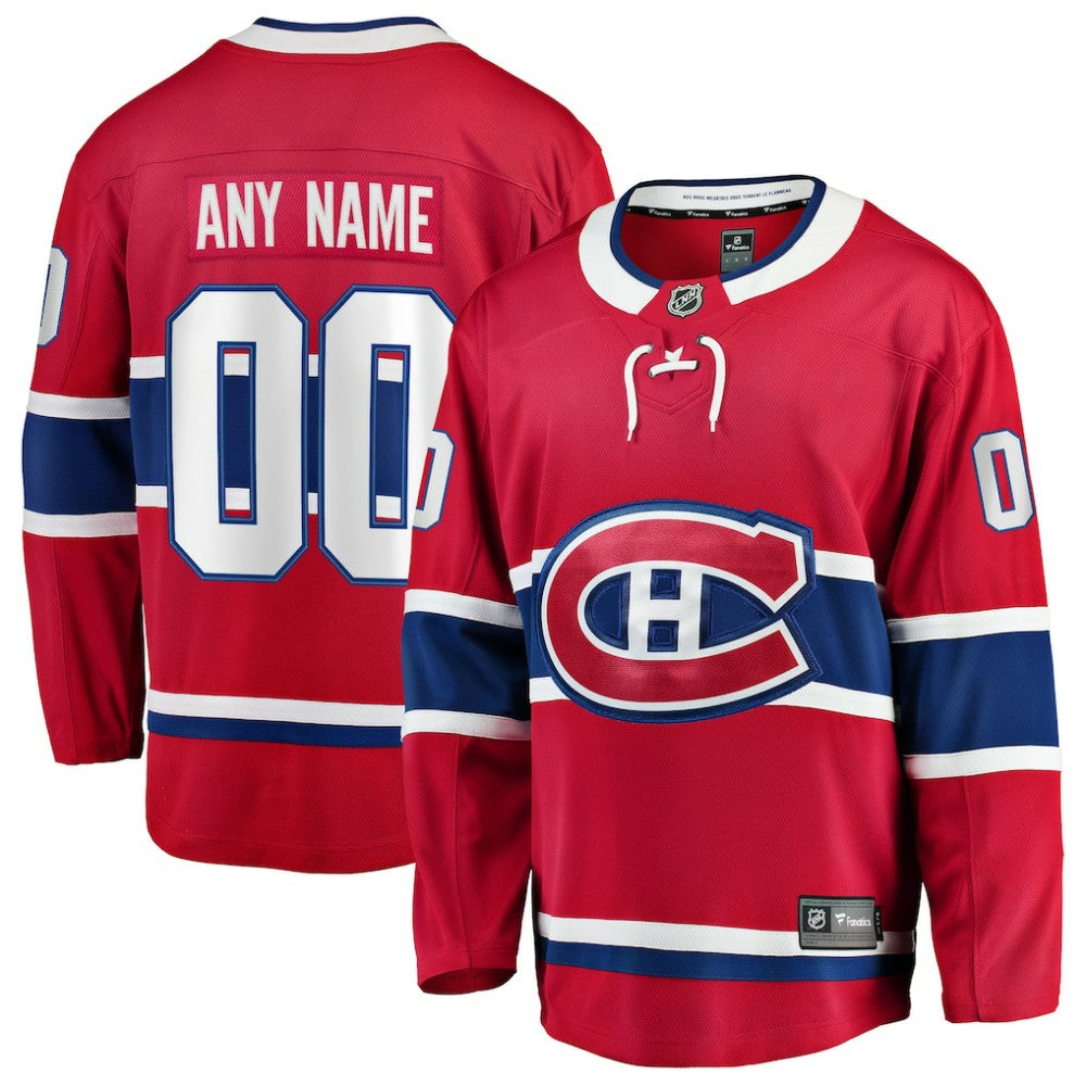 Montreal Canadiens Fanatics Home Breakaway Custom Jersey - Red - NHL 2791502