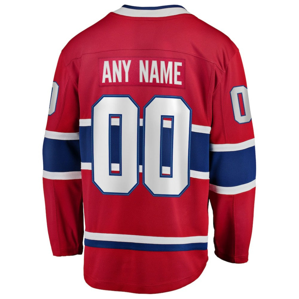 Montreal Canadiens Fanatics Home Breakaway Custom Jersey - Red - NHL 2791502