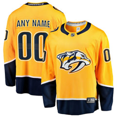 Nashville Predators Fanatics Home Breakaway Custom Jersey - Gold - NHL 2791503