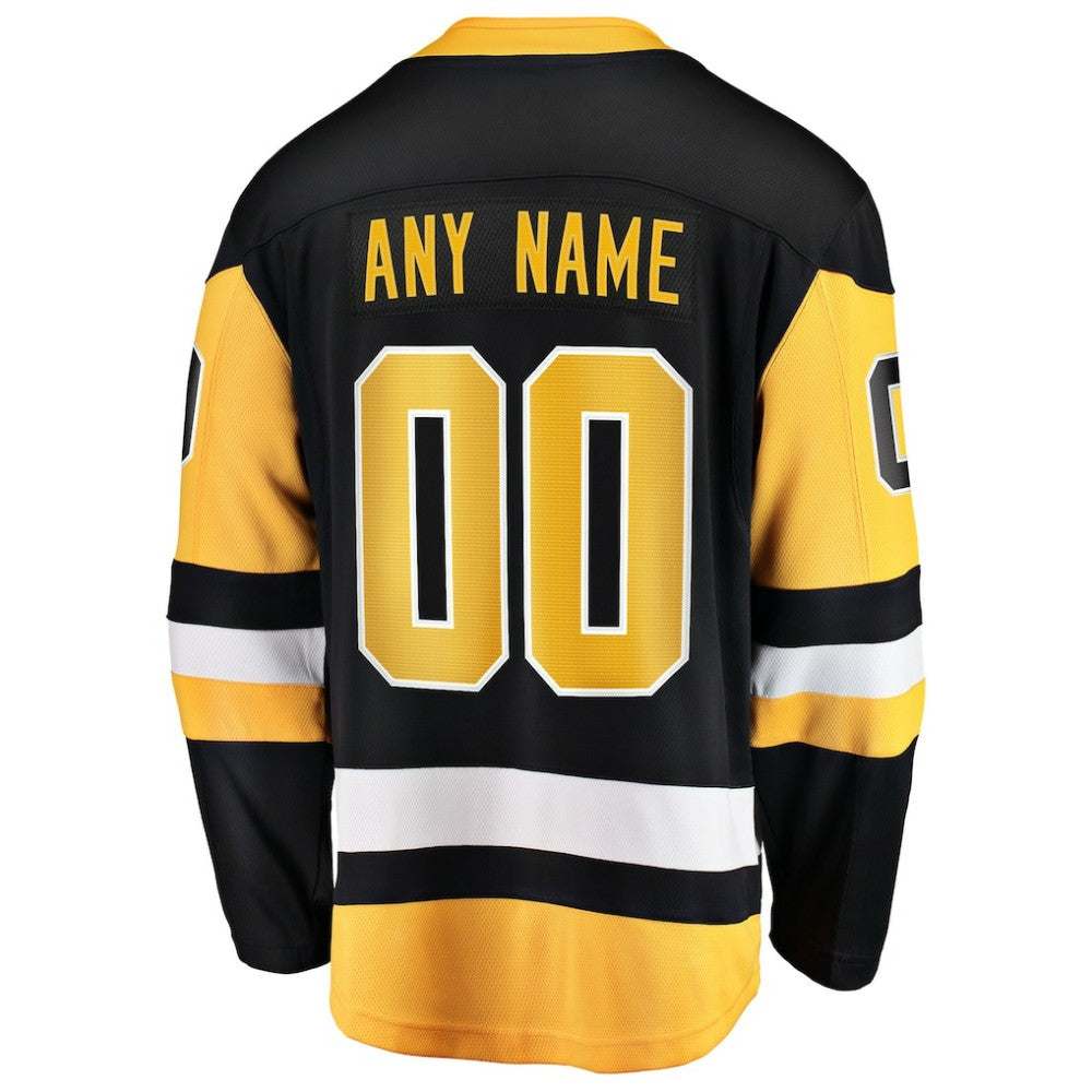 Pittsburgh Penguins Fanatics Home Breakaway Custom Jersey - Black - NHL 2791509