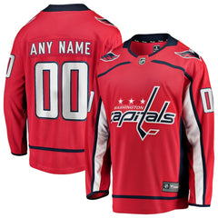 Washington Capitals Fanatics Home Breakaway Custom Jersey - Red - NHL 2791516