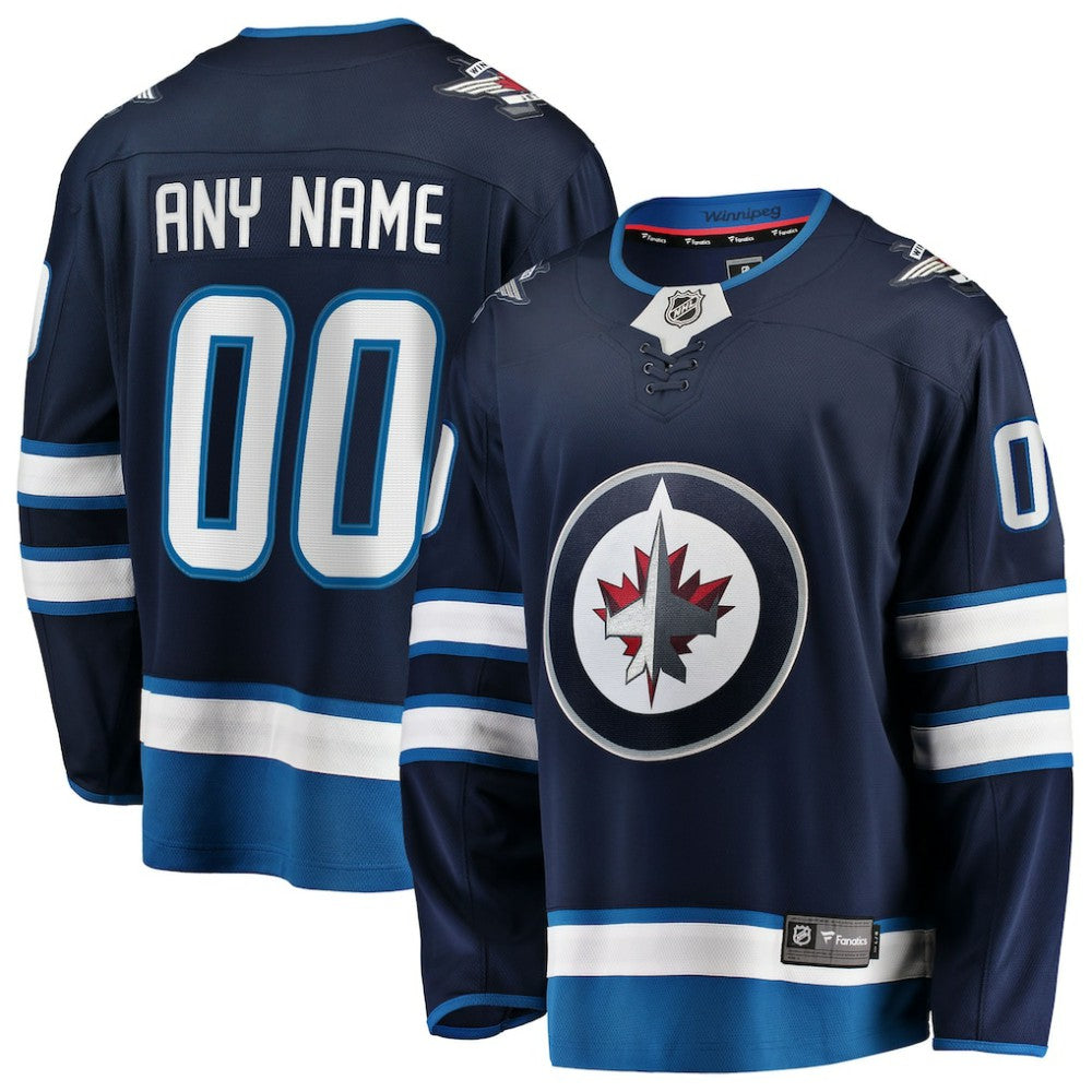 Winnipeg Jets Fanatics Home Breakaway Custom Jersey - Blue - NHL 2791517