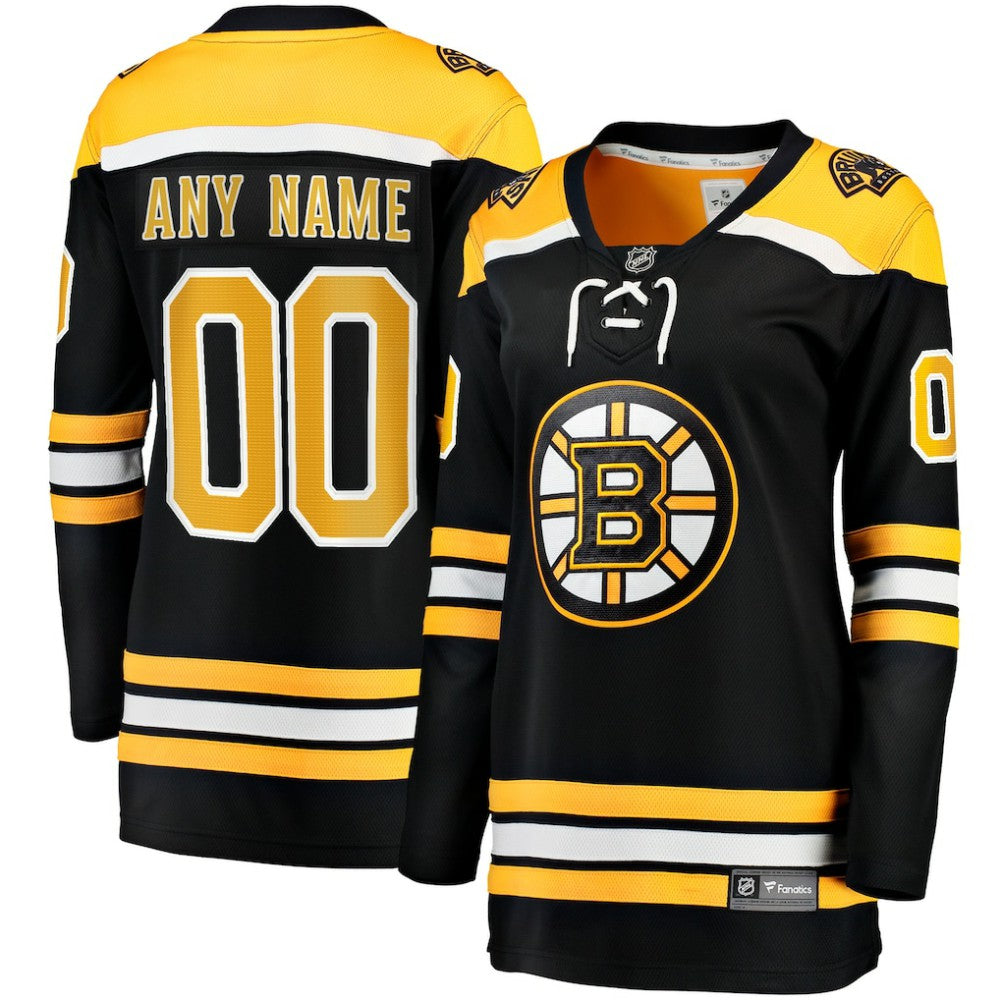 Boston Bruins Fanatics Women's Home Breakaway Custom Jersey - Black - NHL 2793365