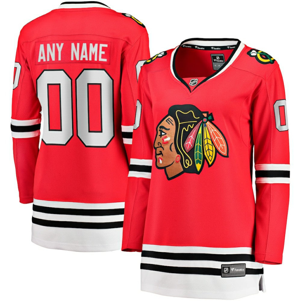 Chicago Blackhawks Fanatics Women's Home Breakaway Custom Jersey - Red - NHL 2793368