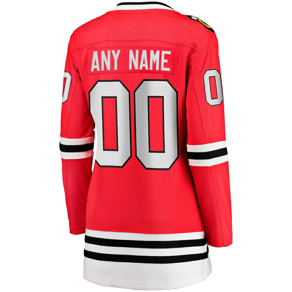 Chicago Blackhawks Fanatics Women's Home Breakaway Custom Jersey - Red - NHL 2793368