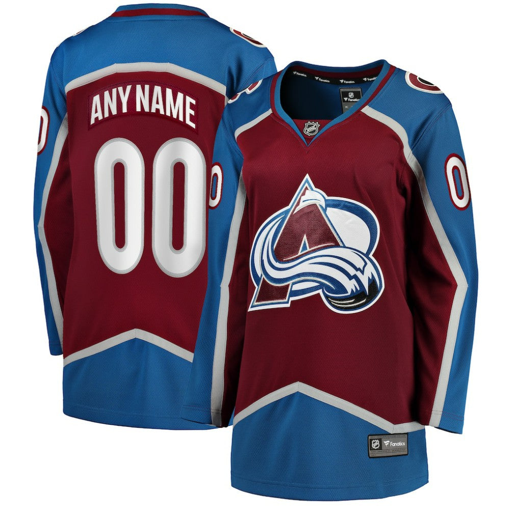 Colorado Avalanche Fanatics Women's Home Breakaway Custom Jersey - Maroon - NHL 2793369