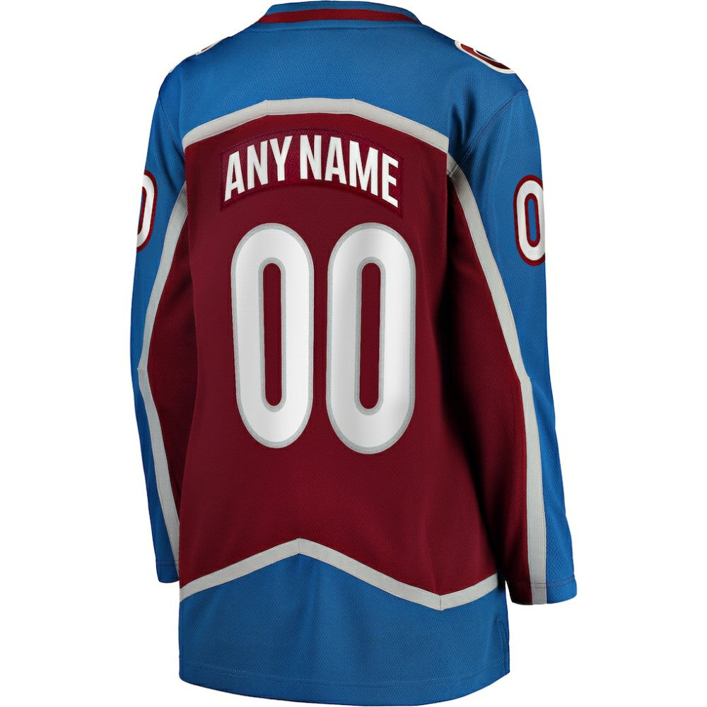Colorado Avalanche Fanatics Women's Home Breakaway Custom Jersey - Maroon - NHL 2793369