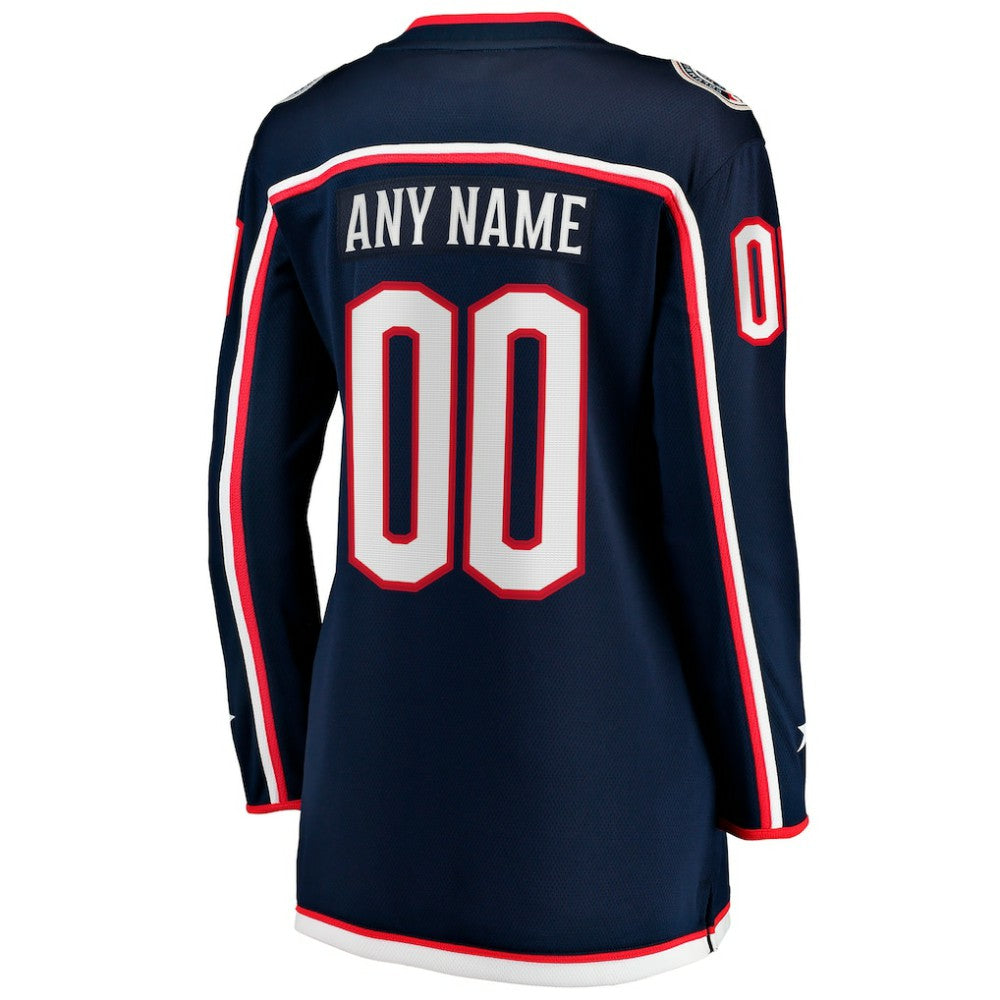 Columbus Blue Jackets Fanatics Women's Home Breakaway Custom Jersey - Navy - NHL 2793370