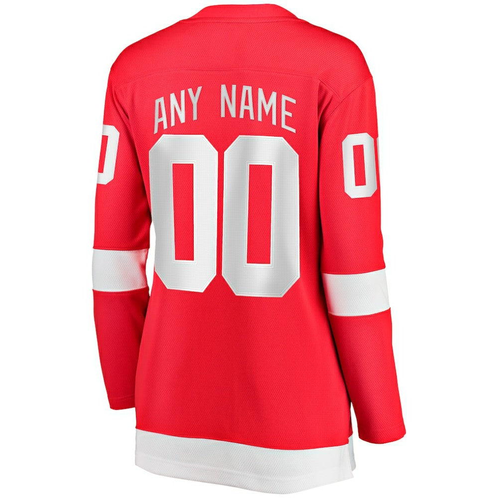 Detroit Red Wings Fanatics Women's Home Breakaway Custom Jersey - Red - NHL 2793372