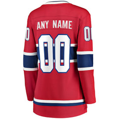 Montreal Canadiens Fanatics Women's Home Breakaway Custom Jersey - Red - NHL 2793377