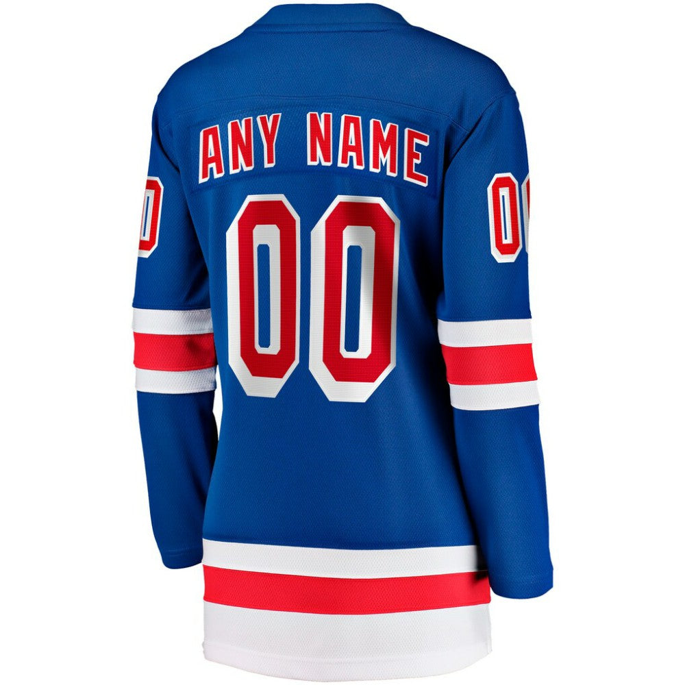 New York Rangers Fanatics Women's Home Breakaway Custom Jersey - Blue - NHL 2793380