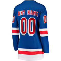 New York Rangers Fanatics Women's Home Breakaway Custom Jersey - Blue - NHL 2793380