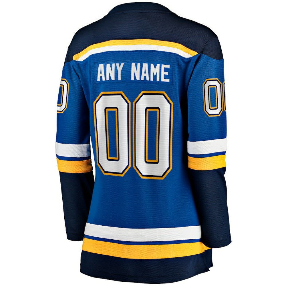 St. Louis Blues Fanatics Women's Home Breakaway Custom Jersey - Blue - NHL 2793383