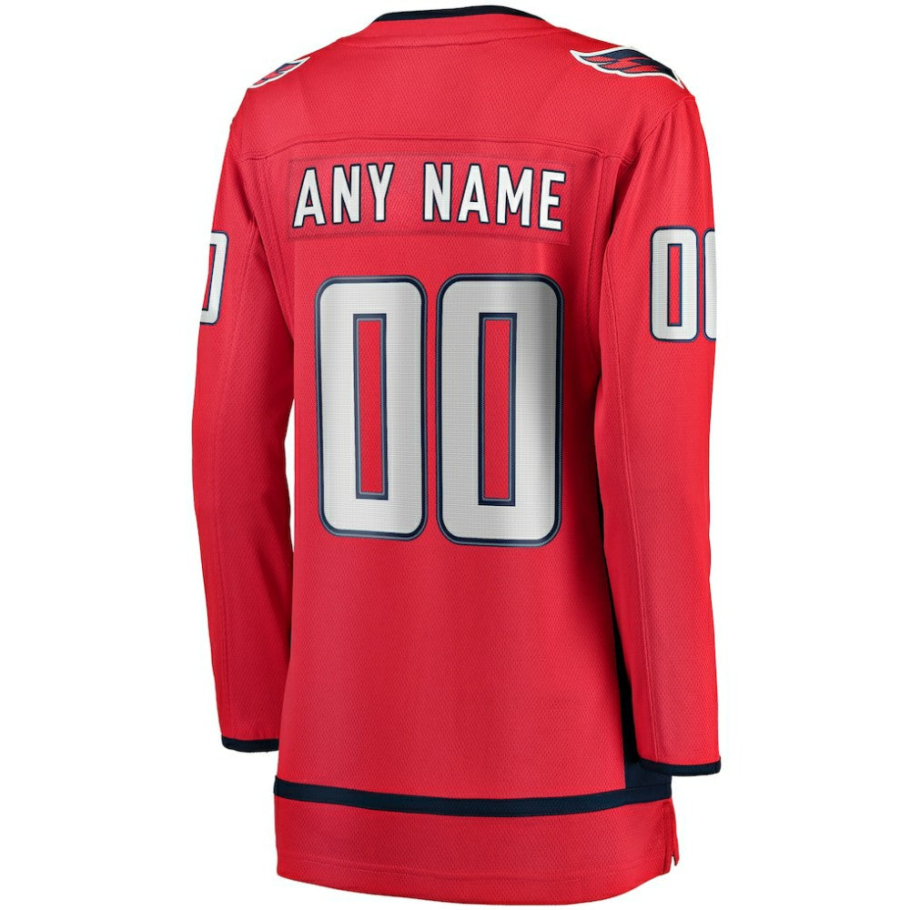 Washington Capitals Fanatics Women's Home Breakaway Custom Jersey - Red - NHL 2793388