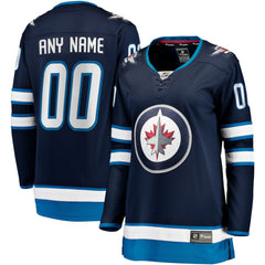 Winnipeg Jets Fanatics Women's Home Breakaway Custom Jersey - Blue - NHL 2793389