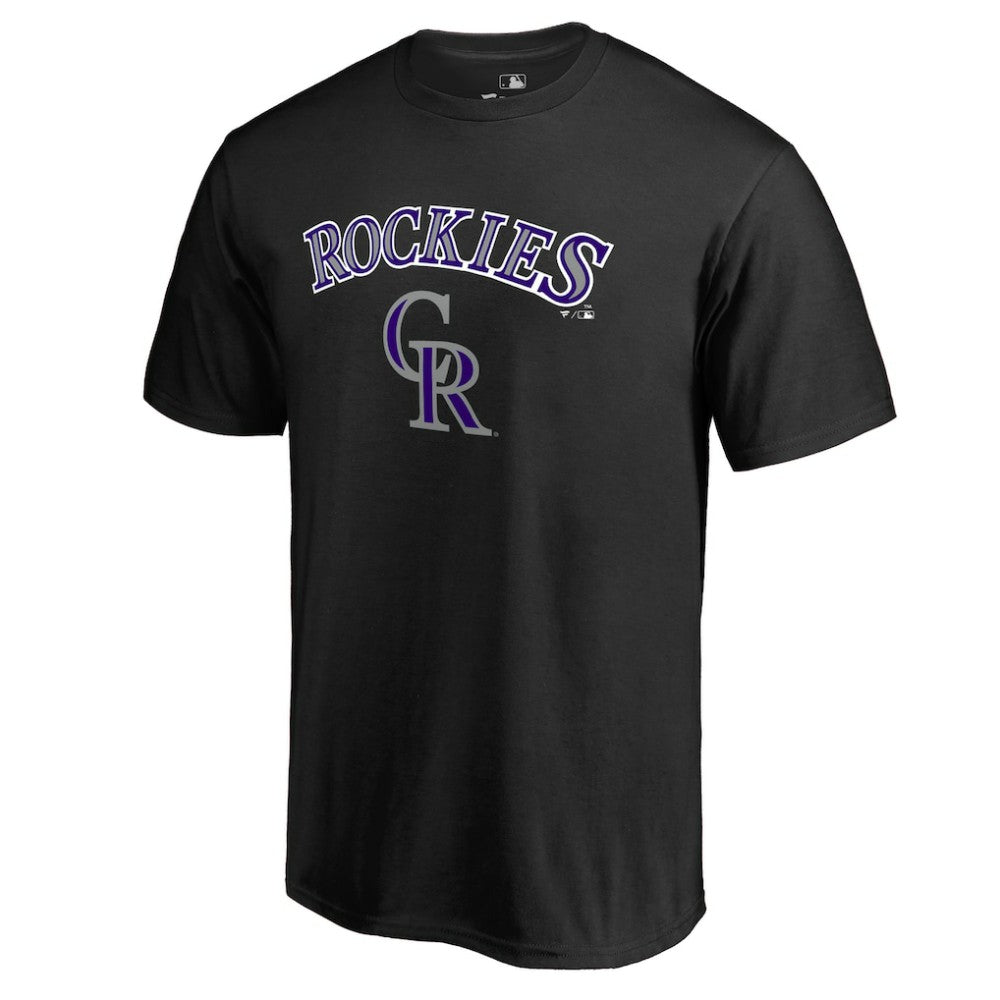 Colorado Rockies Team Lockup T-Shirt - Black - MLB Lifestyle