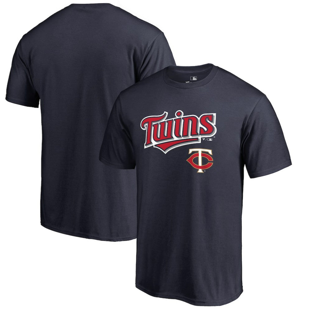 Minnesota Twins Team Lockup T-Shirt - Navy - MLB Sale