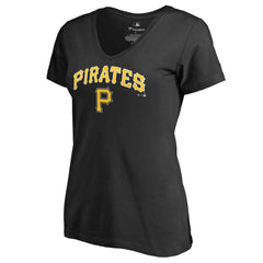 Pittsburgh Pirates Women's Team Lockup T-Shirt - Black - MLB Discount