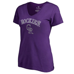 Colorado Rockies Women's Team Lockup T-Shirt - Purple - MLB Online