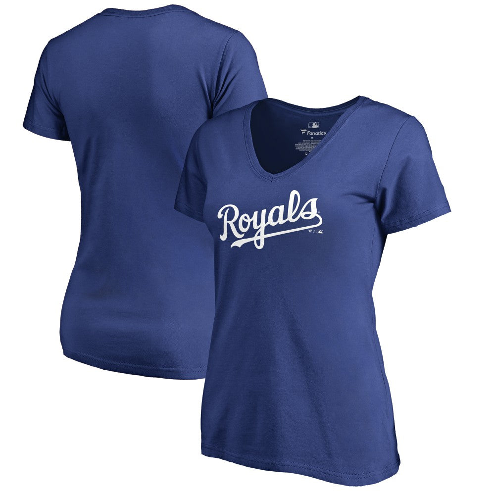 Kansas City Royals Women's Team Wordmark T-Shirt - Royal - MLB Sale