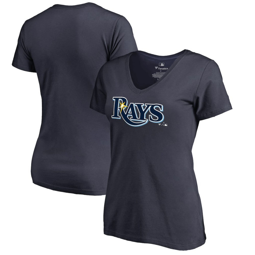 Tampa Bay Rays Women's Team Wordmark T-Shirt - Navy - MLB Discount