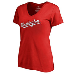 Washington Nationals Women's Team Wordmark T-Shirt - Red - MLB Online