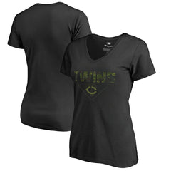 Minnesota Twins Women's Camo T-Shirt - Black - MLB Lifestyle