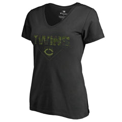 Minnesota Twins Women's Camo T-Shirt - Black - MLB Lifestyle