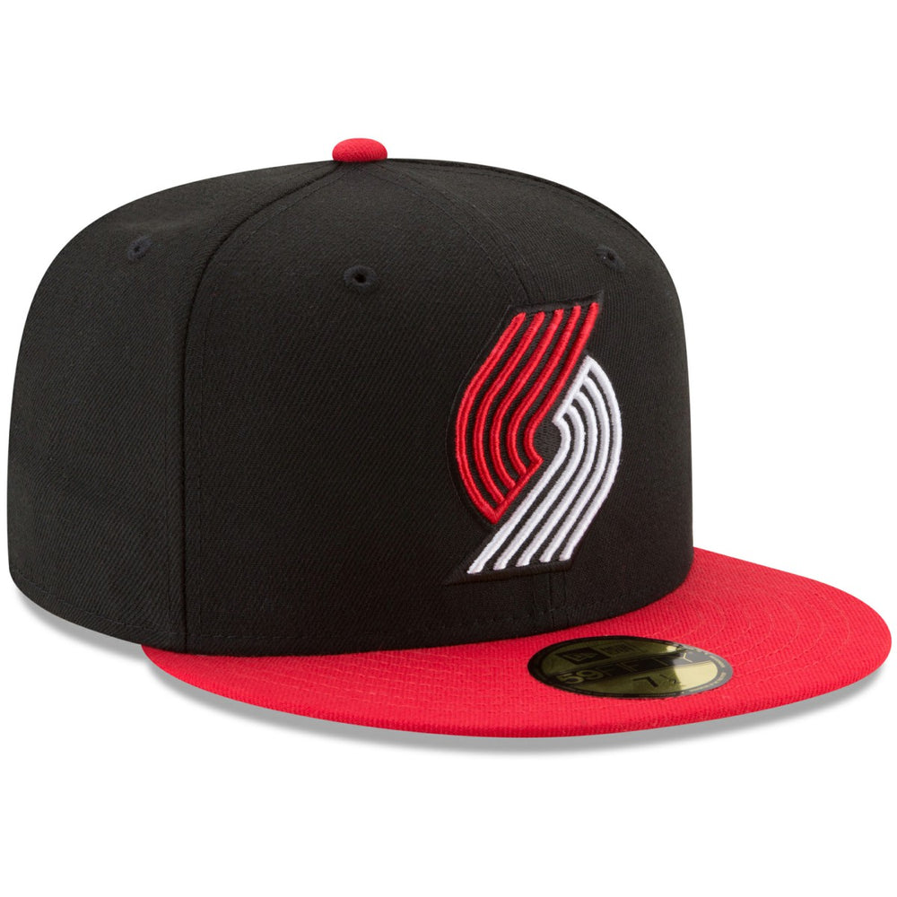 Portland Trail Blazers Team Color 2-Tone 59FIFTY Fitted Hat Black/Red | New Era for sale