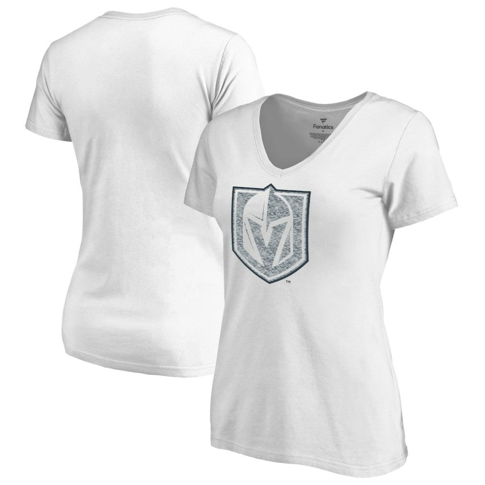 Vegas Golden Knights Women's Whiteout V-Neck T-Shirt - White - NHL 2799839