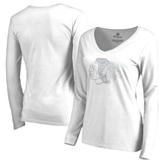 Chicago Blackhawks Women's White Out Long Sleeve T-Shirt - White - NHL 2799840