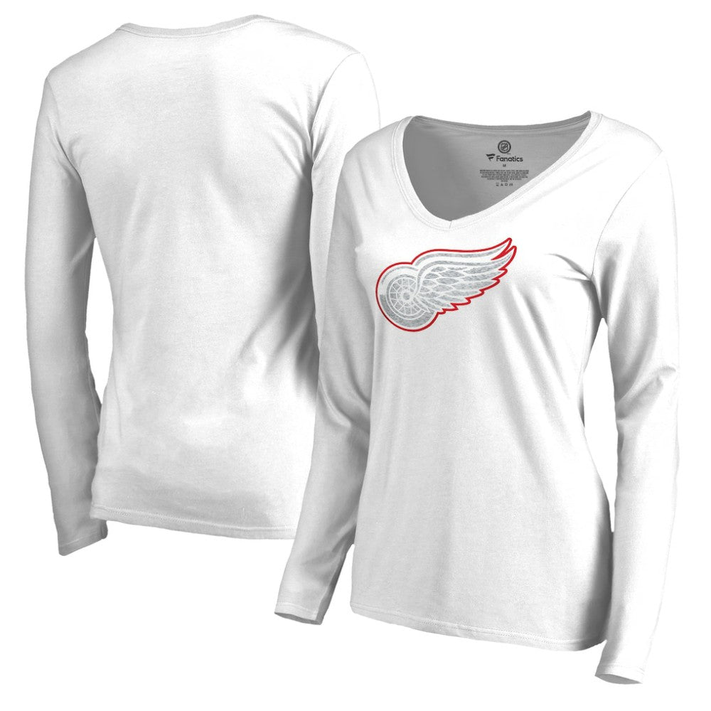 Detroit Red Wings Women's White Out Long Sleeve T-Shirt - White - NHL 2799841