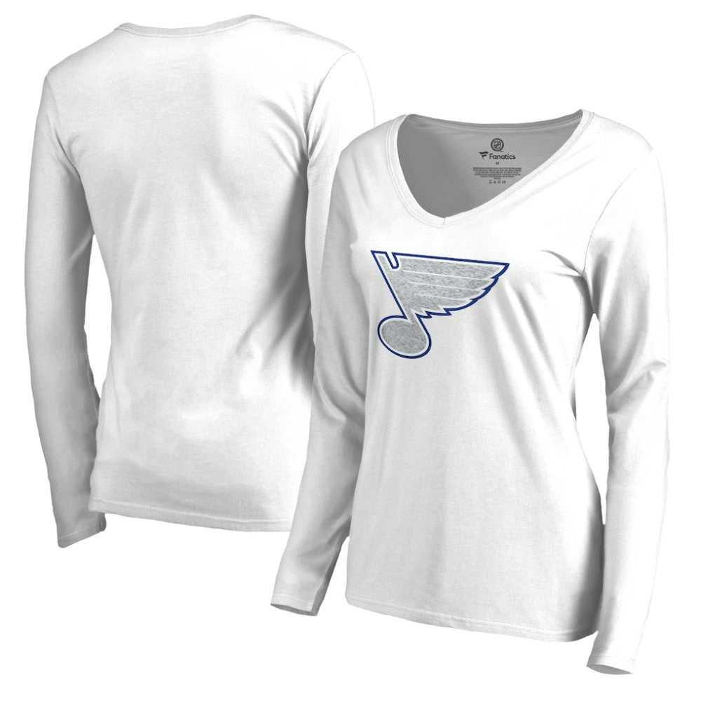 St. Louis Blues Women's White Out Long Sleeve T-Shirt - White - NHL 2799849