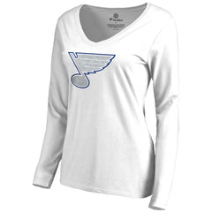 St. Louis Blues Women's White Out Long Sleeve T-Shirt - White - NHL 2799849