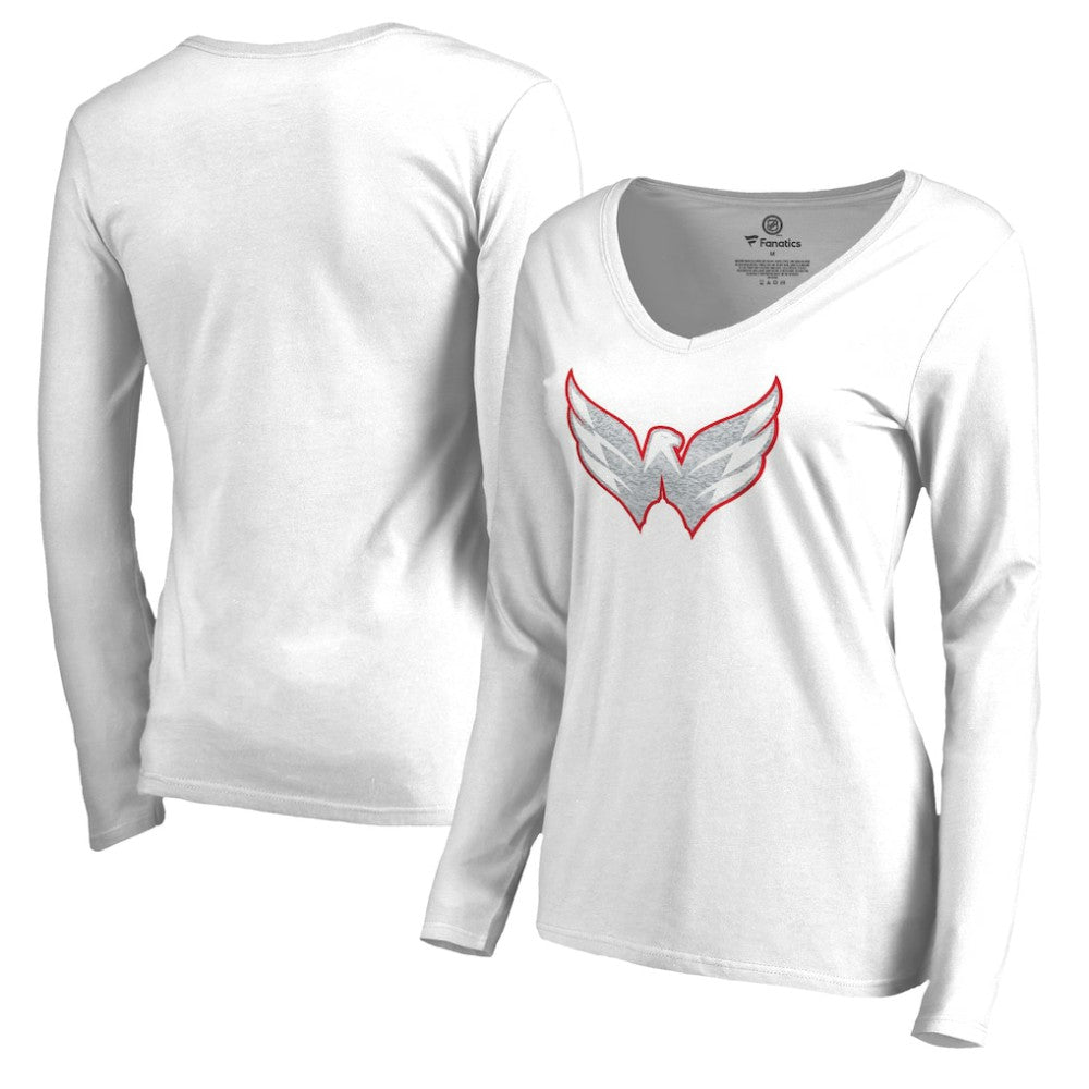 Washington Capitals Women's White Out Long Sleeve T-Shirt - White - NHL 2799851